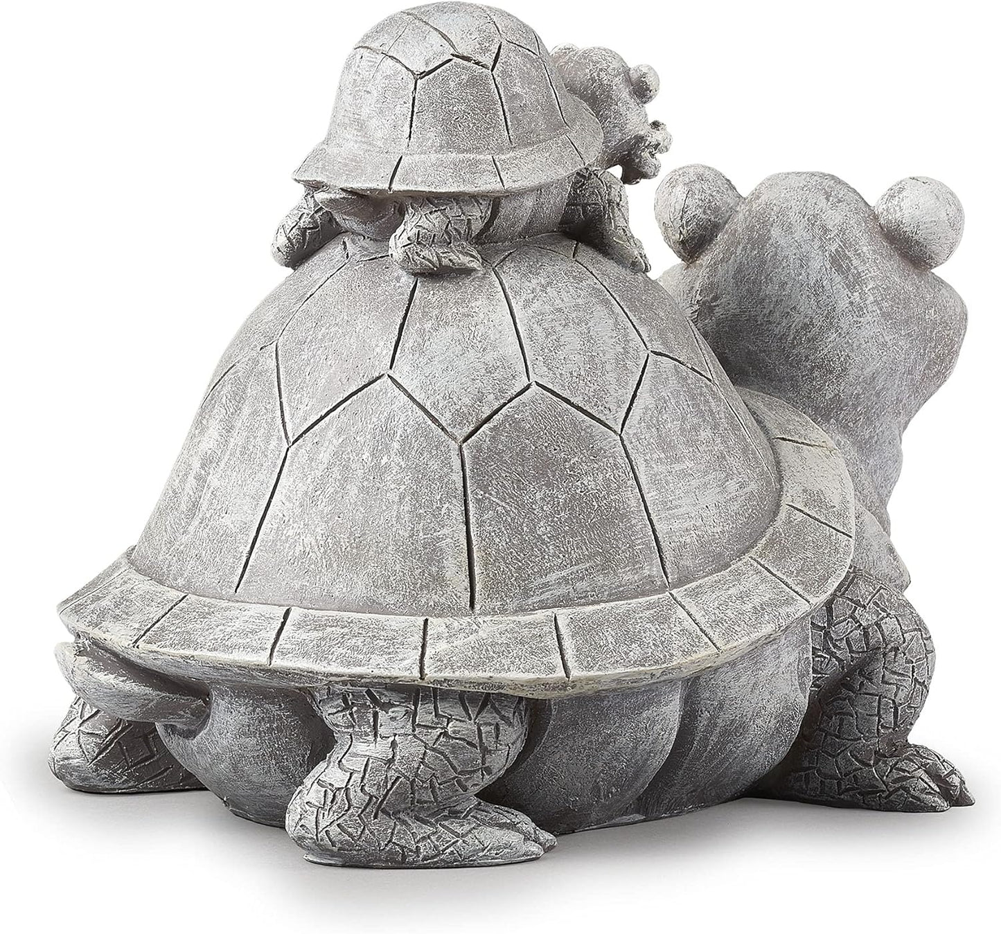 Roman Garden - Turtle and Baby Statue, 7" H, Pudgy Pals Collection, Resin and Dolomite, Decorative, Garden Gift, Home Outdoor Decor, Durable, Long Lasting