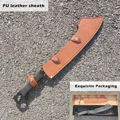 Full Tang Manganese Steel Machete Sword with Sheath for Collection, Practice, Outdoor Use-20.1 Inch