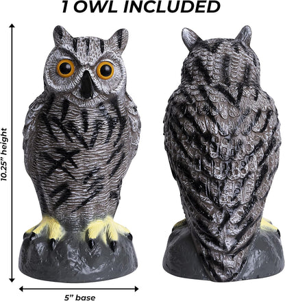 Galashield Owl Decoy to Scare Birds Away | Plastic Owls to Scare Birds Away | Owl Statue for Garden & Outdoors