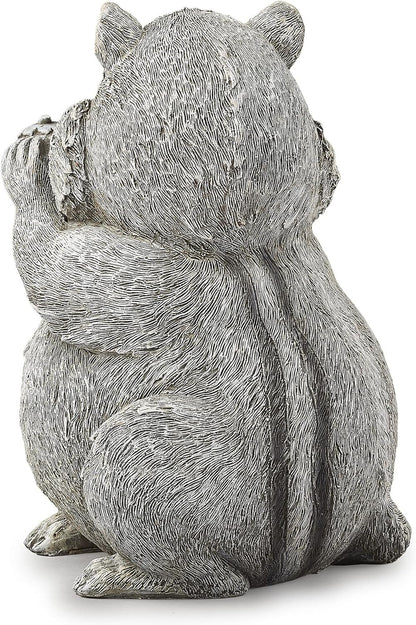 Roman Garden - Chipmunk Statue, 8.75" H, Pudgy Pals Collection, Resin and Dolomite, Decorative, Garden Gift, Home Outdoor Decor, Durable, Long Lasting