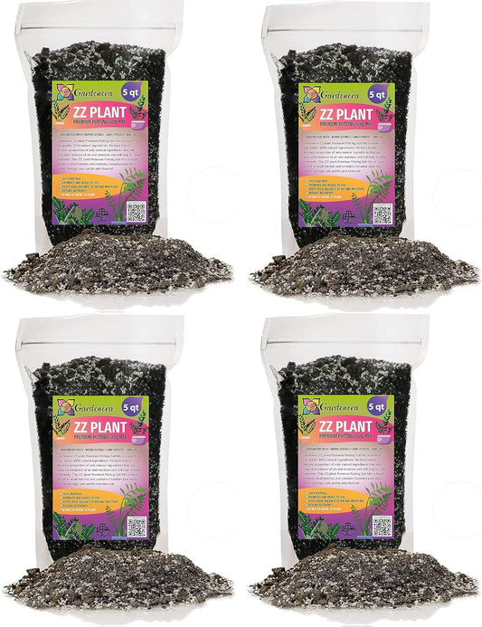 Gardenera Premium ZZ Plant Supreme Potting Mix - Enhanced Soil Health & Efficient Toxin Absorption for Plant Safety - 20 QUARTS