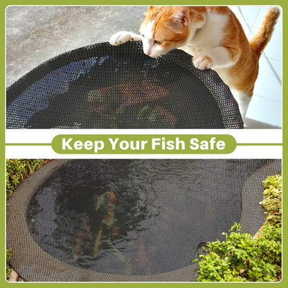Koi Pond Netting Kit 12 x 30ft, Heavy-Duty Pe, Bird Deer Fence Netting, Durable Net Cover for Leaves, Protect Fish from Blue Heron Bird, Cats & Predators, Stakes & Ties Included