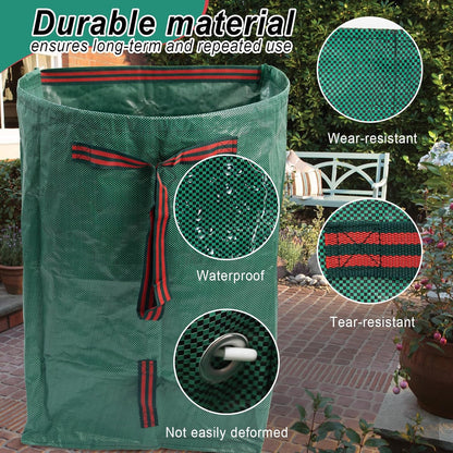 53 Gallon 1/2/3-Pack Leaf bags,Large Yard Dustpan-Type Reusable Lawn Yard Waste Bags,Foldable Garden Leaf Collector Bags for Leaves,Debris,Clippings,Lawn Trash