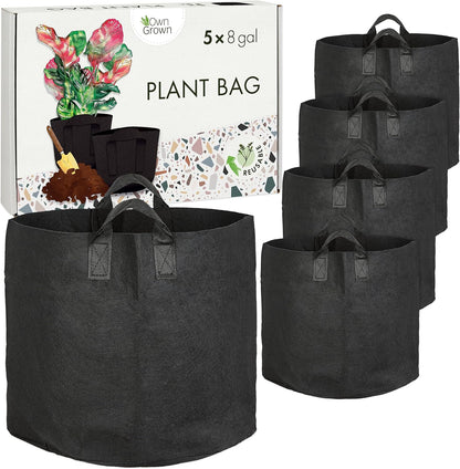 OwnGrown Plant Growing Bags : 5x8 Gallon Plant Grow Bags for Balcony or Garden Plants – Potato Grow Bags – Water-Permeable Garden Planters – Vegetable Planters for Outdoor Plants Outdoor Planter