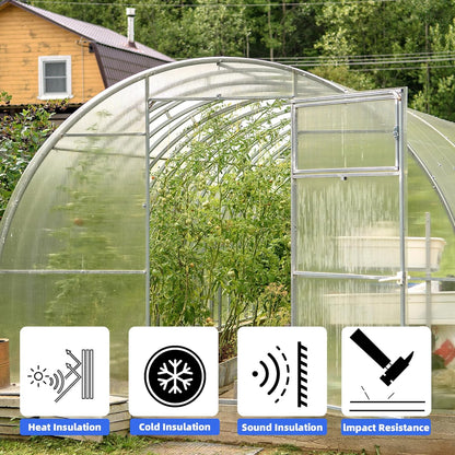 Pack 5 Polycarbonate Greenhouse Panels,Twin-Wall Polycarbonate Sheet 4' x 2' x 0.1'',Clear Polycarbonate Sheets for Greenhouse, Patio, and Roof Panels