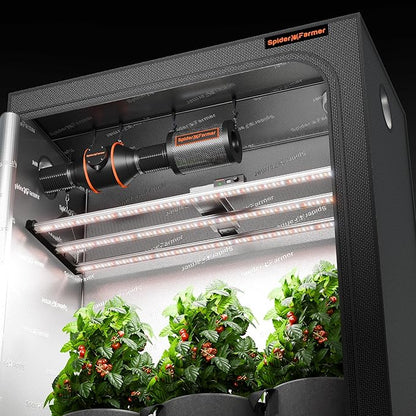 Spider Farmer SE4500 320W LED Grow Lights, Samsung LM301H EVO Diodes, 2025 Upgraded Remote App Control, 2X4ft Coverage Full Spectrum Dimmable Bar Style Growing Lamp for Indoor Plants