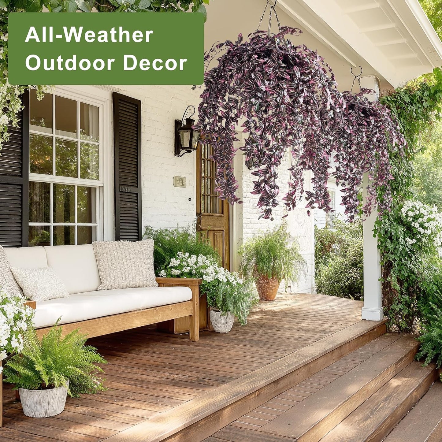 4PCS Fake Plants Decor,Artificial Watermelon Vine for Home Decor Indoor,Fake Ivy Plants Realistic Faux Plants Indoor for Home Living Room Bedroom Office Decoration
