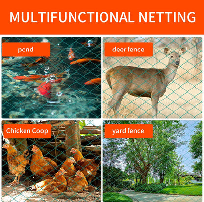 Bird Netting 50'x50' with 1" Square Mesh Bird Net Garden Netting for Chicken Coop, Aviary, Deer Fence, Chicken Netting Fruit Tree Netting