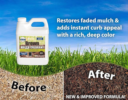Sanco Industries MulchWorx Brown Mulch Color Concentrate - 2,800 Sq. Ft. - Rich Dark Brown Mulch Dye Spray