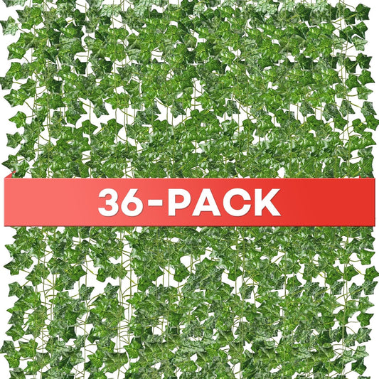 36 Pack 252 Feet Vines,Ivy,Ivy Garland,Fake Ivy,Fake Leaves,Ivy Vines,Artificial Vines,Green
