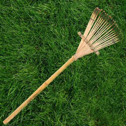 GANAZONO Rakes for Lawns Leaf Scoops Hand Rakes Gardening Lawn Held Wind Tools Japanese Yard Wood with Handle Landscape Loosening Soil s Small Wooden Child Leaves