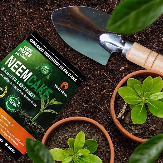 Premium Neem Cake, Natural Fertilizer for Gardening and Soil Amendment (1LB)
