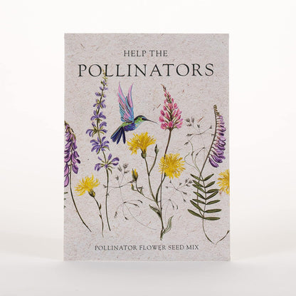 Bentley Seed Co. | Help Pollinators Kraft Hummingbird | 25 Non-GMO, Non-Coated Wildflower Seed Packets for Planting | Flower Seeds | Garden Seed to Grow Live Plants | A Beautiful Gift