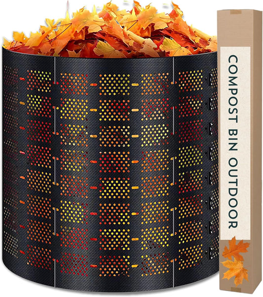 SunVara Compost Bins Outdoor Compost Bin Outdoor Composter Easy Assembling Large Capacity Yard