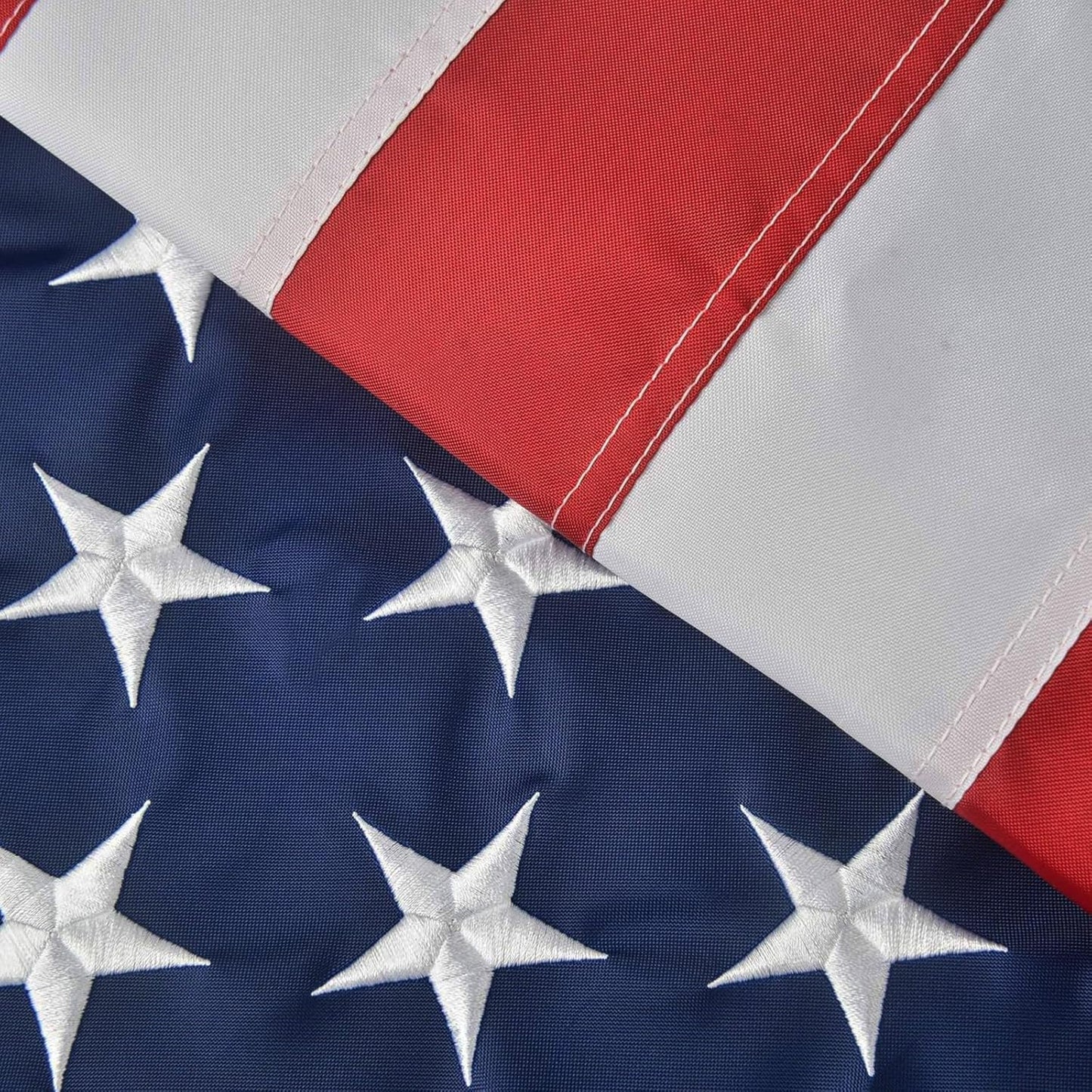 American Flag 2.5x4 Ft, US Flag/USA Flag with Oxford Polyester Material, Vivid Color, Sewn Stripes, Brass Grommets, Embroidered Stars, Perfect for Indoor/Outdoor Use