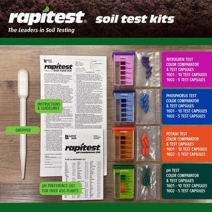 Rapitest Soil Test Kit for Gardens, Vegetables, Flowers and Lawns. USA designed and assembled soil