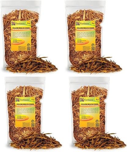 Organic Yellow Mulch - Nurture Your Plants with Natural Nutrients - 20 QUARTS