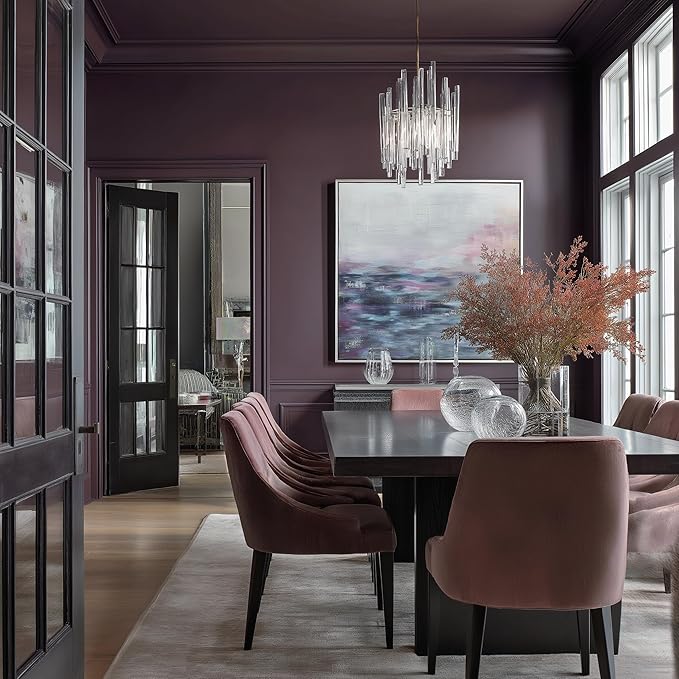 EVOLVE Paint & Primer: Environment-friendly, Low Sheen with One-coat Coverage for Interior & Exterior surfaces (Gentle Plum, 1-Gallon)