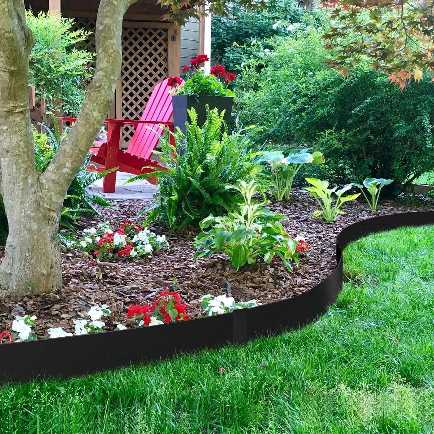 6 Inch Metal Landscape Edging, 6 Pack Heavy Duty Galvanized Steel Garden Edging,Steel Landscape Edging with 7 Clips for Lawn, Pathway, Yard