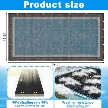 20 x 40FT Pool Leaf Net Cover- Thicken Rectangle Leaf Netting for Inground and Above Ground Swimming Pools Cover with Reinforced Gromments,Winter Above Ground Pool Screen Cover, Catching Leaves