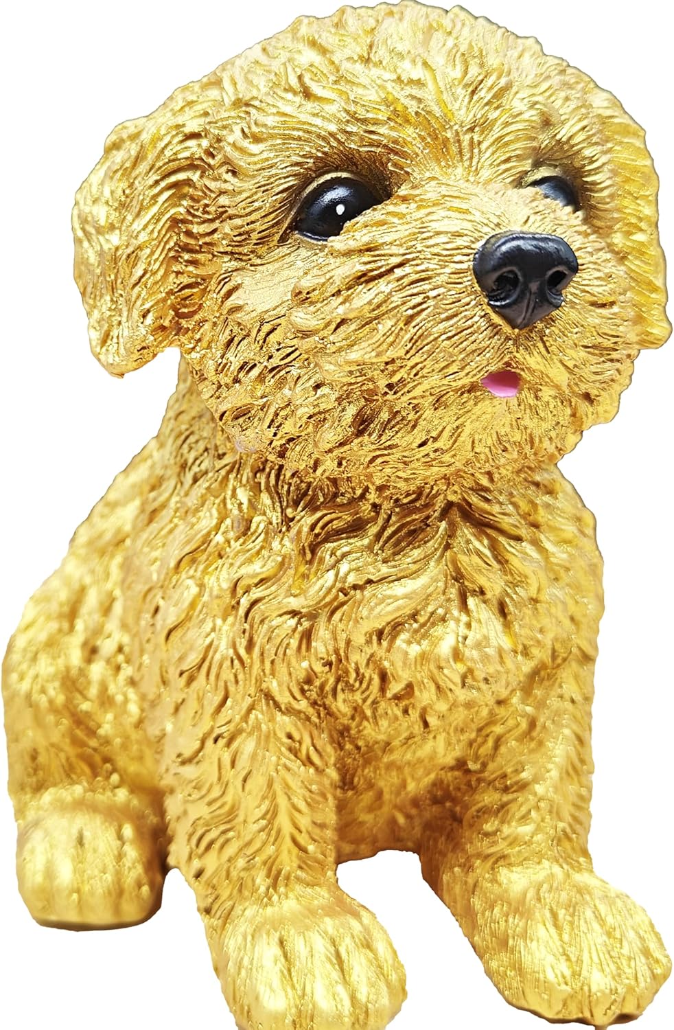 Dog Statue for Outdoor Maltese Dog Ornament Resin Bichon Frise Statue for Home Decor