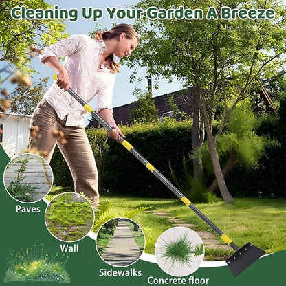 Garden Flat Shovel, Detachable, 2 Spades,88 Inch Floor Scraper Snow Ice Chopper for Sidewalks, Snow Shovel, Ice Scraper Removal Tool for Outdoor Garden Cleaning
