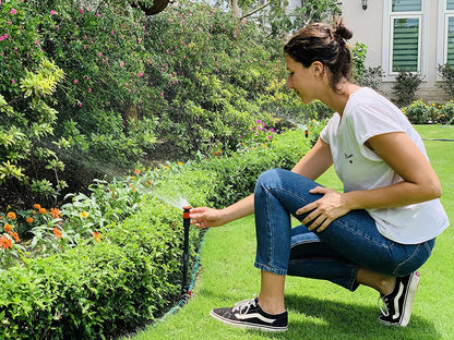 Eden 98063 Multi-Adjustable Flex Design Above Ground Irrigation Garden Sprinkler System, Sprinkler