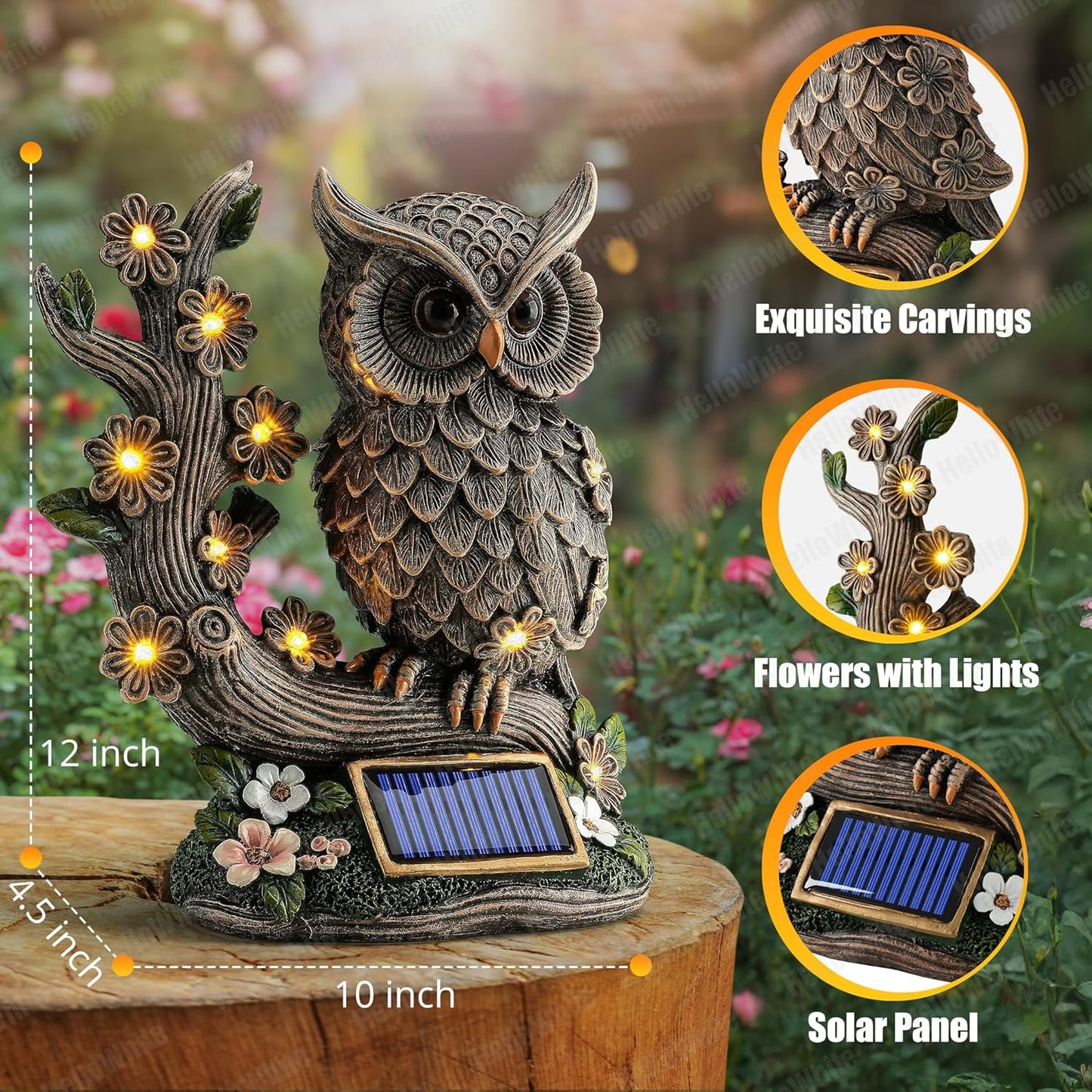 Solar Garden Decorations – Beautiful Outdoor Garden Statue for Yard Decor, Garden Decor & Outdoor Decor | Perfect Yard Art and Outdoor Statues for Garden Decor for Outside