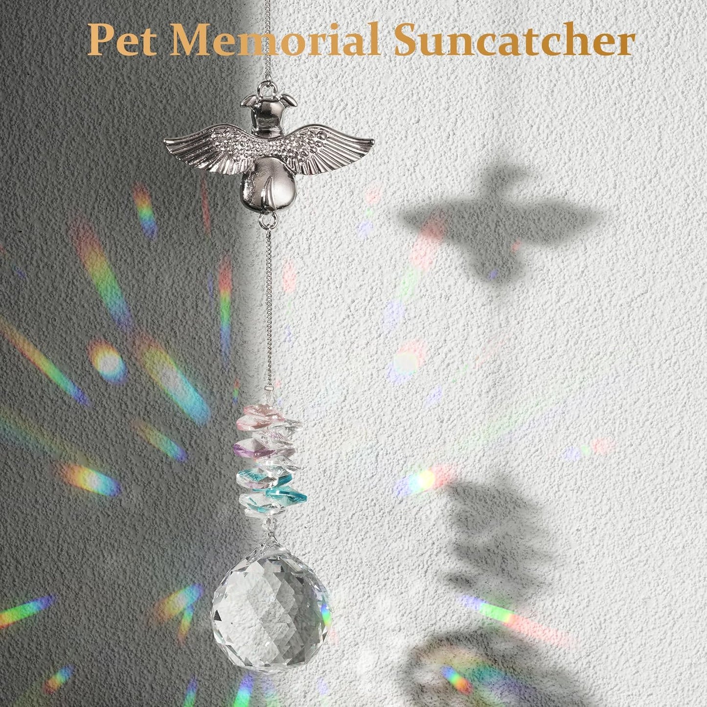 Loss of Dog Sympathy Gift - Dog Memorial Suncatcher, Pet Loss Sympathy Gifts, Passing Away Remembrance Bereavement Gift Idea