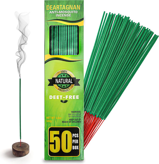 Mosquito Repellent Incense Sticks 50 Pieces per Box, for Patio/Natural Ingredients Citronella