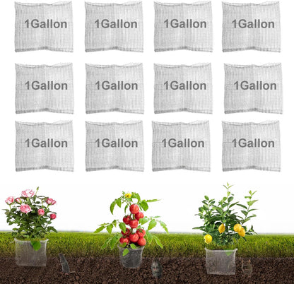 48PCS 1 Gallon Go-pher and V-ole Wire Baskets, 1 Gallon Plant R-oot Go-pher Baskets for Underground R-oot of Large Plants