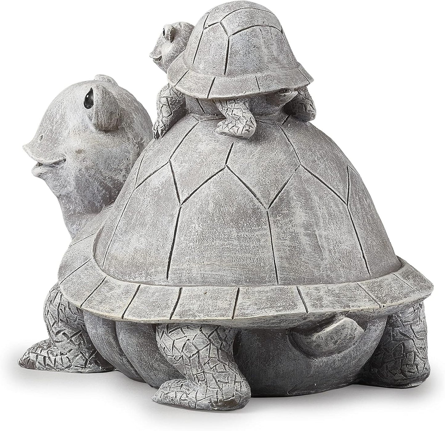 Roman Garden - Turtle and Baby Statue, 7" H, Pudgy Pals Collection, Resin and Dolomite, Decorative, Garden Gift, Home Outdoor Decor, Durable, Long Lasting