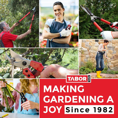 TABOR TOOLS GG21A Extendable Bypass Lopper with Compound Action, 27-40 Inch Telescopic Tree Trimmer, Long Handled Branch Cutter with ⌀ 1 1/2 Inch Cut Capacity, Makes Clean Neat Cuts.