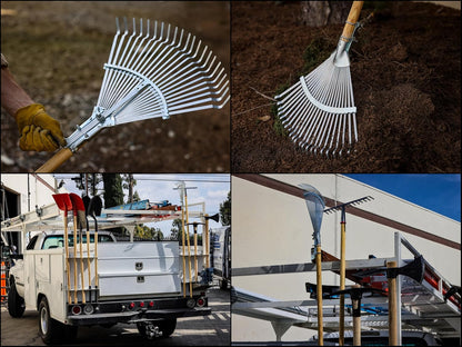 IDEALSPATEN - Made in Germany Since 1899 - Wolfsburg Leaf Rake Professional Heavy Duty Adjustable Leaf Rake 3.5lb - 66in (Wolfburg)#IS440