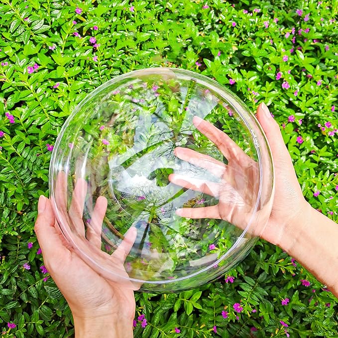 Acrylic Hollow Ball, Clear Plastic Fillable Ornaments Ball, DIY Clear Plastic Balls for New Years Present,Xmas Tree,Home Decoration,Wedding,Party (25cm/9.84inch,2PCS)