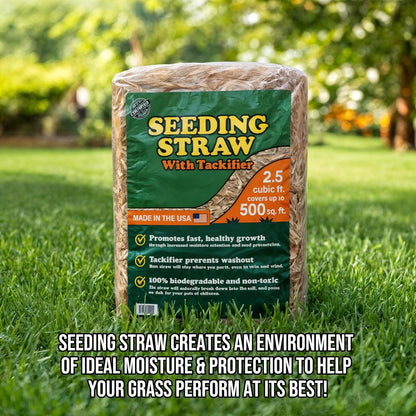 Seeding Straw with Tackifier, 2.5 cu ft (Covers up to 500 Square Feet)