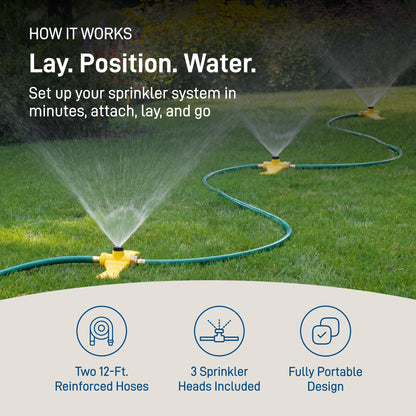 Orbit Port-A-Rain Above-Ground Sprinkler System, Green - 58092
