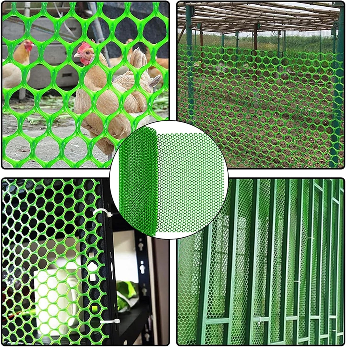 Wire Fence Mesh Green Plastic Mesh Roll 39.3″ Wide Poultry Fencing Multi-Use Garden Fence for Snow Fence Chicken Plants Balcony Protection Barrier(Size:1x30M - Mesh 1.8cm)