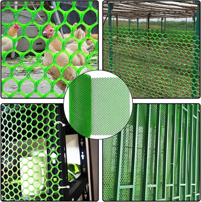 Wire Fence Mesh Green Plastic Mesh Roll 39.3″ Wide Poultry Fencing Multi-Use Garden Fence for Snow Fence Chicken Plants Balcony Protection Barrier(Size:1x10M - Mesh 1.2cm)