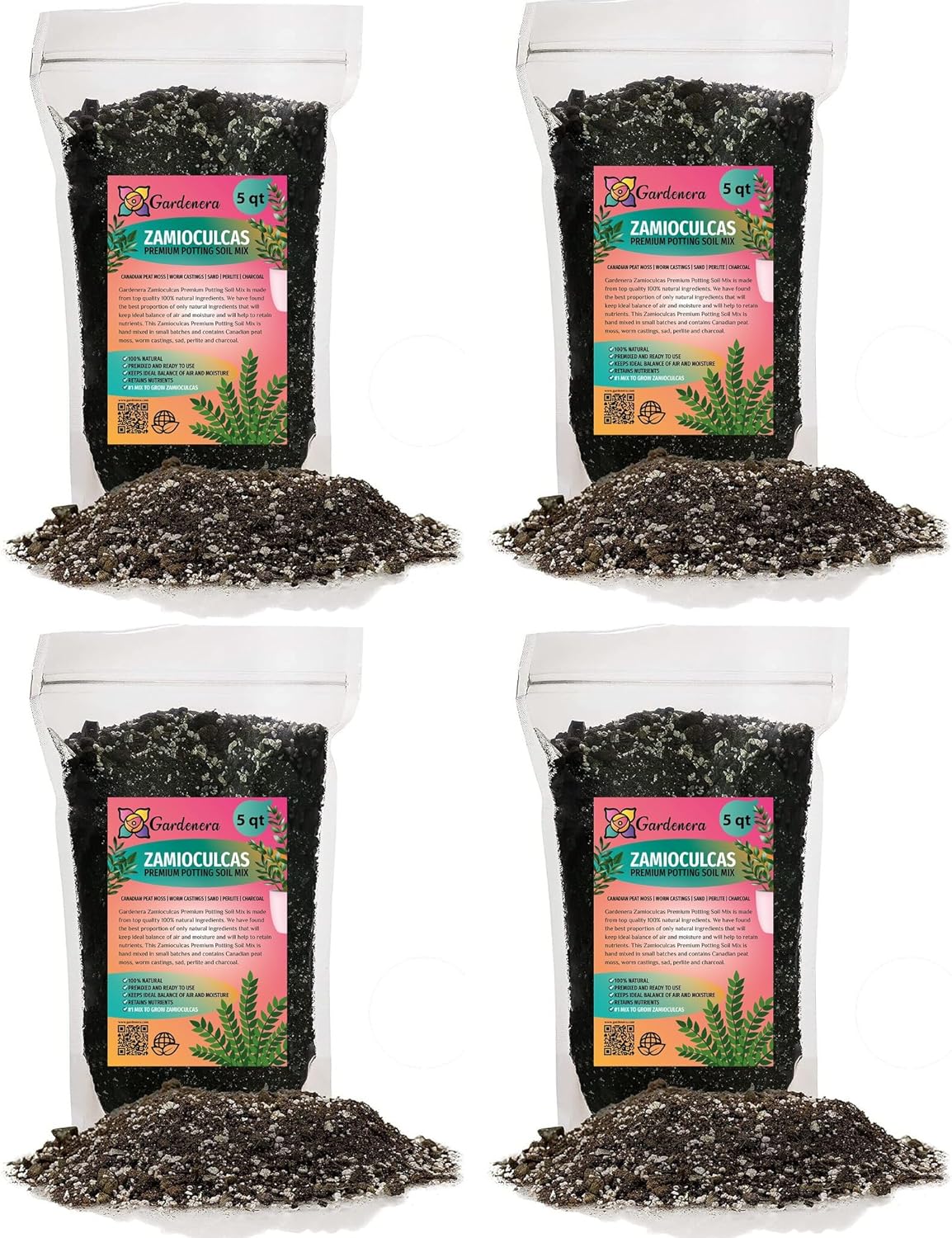 Gardenera Zamioculcas Potting Mix - Unlock Robust Growth and Striking Leaves with Our High-Performance Formula - 20 Quart