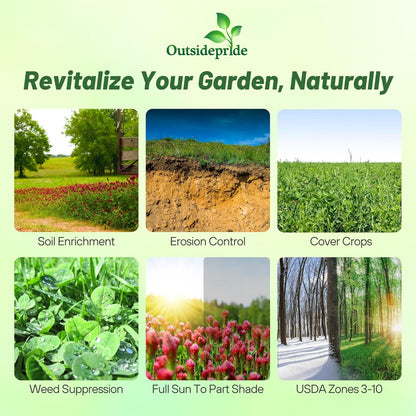 Outsidepride Gardenway Cover Crop Seeds - 25 lbs Nutrient-Rich Seed Mix for Soil Health Improvement & Home Gardens - Mixture of Triticale, Peas, Oats, Vetch, Annual Ryegrass, Crimson Clover