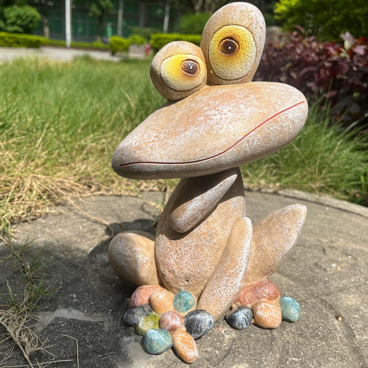 Funny Frog Garden Statues Animal Shapes Indoor and Outdoor Art Decorations Frog Decorations Gardens