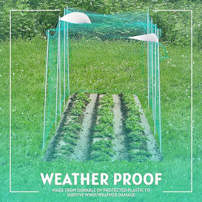 6-1/2 x 33 ft. Green Gentle Garden Netting/Row Cover/Screen | Protect Secure to Keep Away Birds and Rodents from Fruit, Vegetable, Flowers & Sensitive Plants, While Allowing Water & air in-2PK