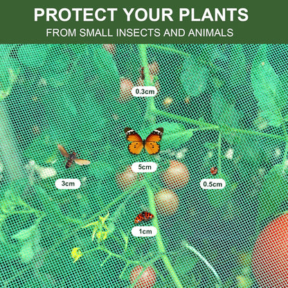 Thicken Garden Netting Plant Covers 6.6 x 33 Ft Insect Netting for Garden Mesh Netting Nano PP for Vegetable Fruits Reusable Plants Netting Covers Protect Plants from Insects Birds, Green