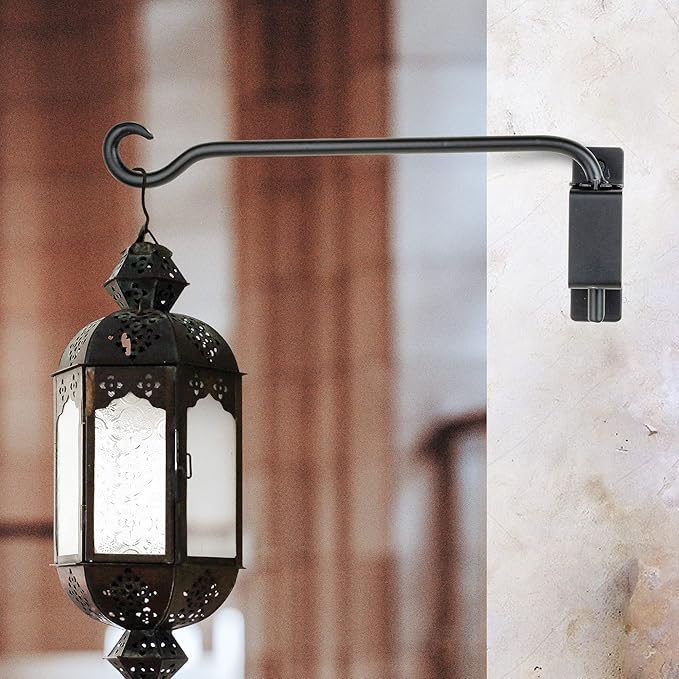 Qiang Ni Swivel Plant Hanger Bracket: Bird Feeder Hanger for Outdoor Wall Mount (12 - B, 12 Inch)