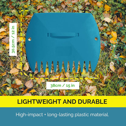 GardenHOME Leaf Scoops Hand Rakes, Large Leaf Grabbers for Yard Work and Garden Use, Clear and Collect Garden Rake, Leaf Scooper and Claws for Leaves, Lawn Debris, and Trash Cleanup
