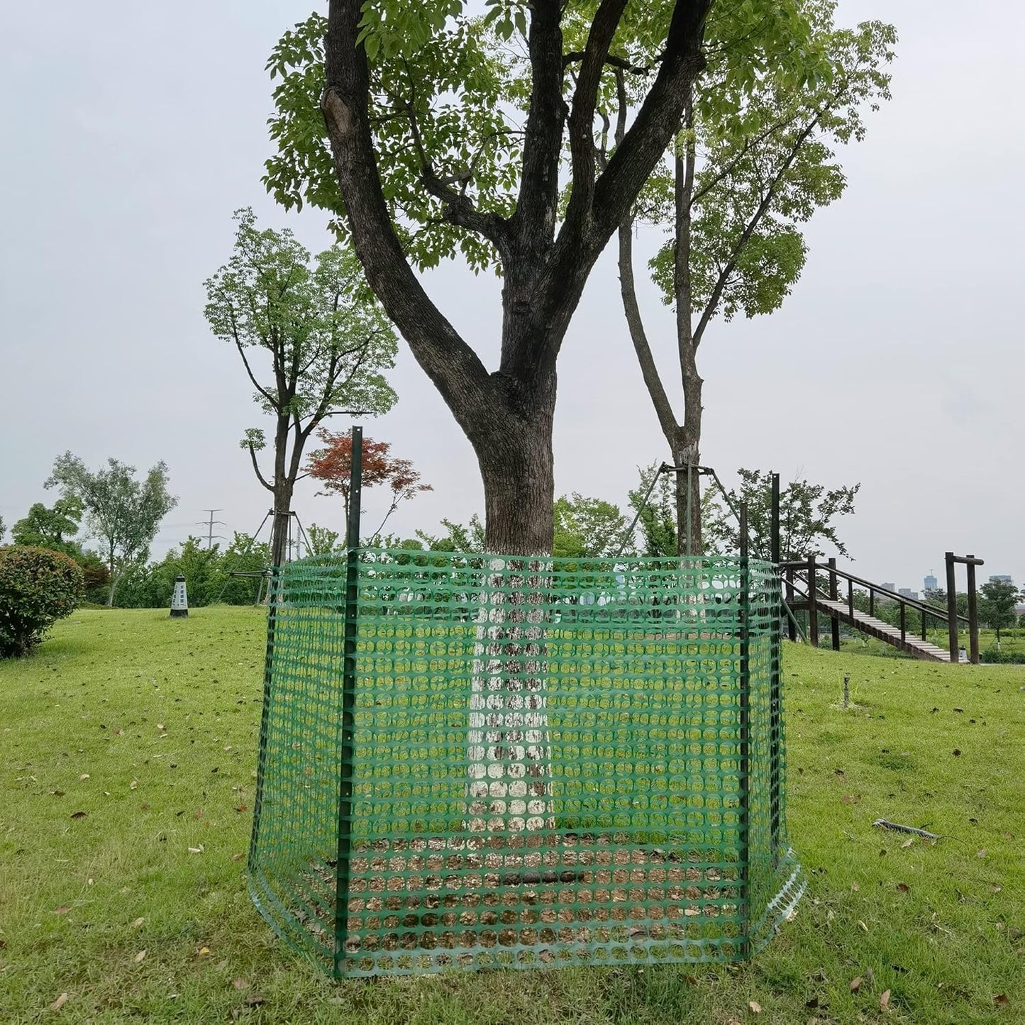 Safety Fence Garden Netting Roll 4 X 100 Feet with Zip Ties, Temporary Reusable Plastic Mesh Fencing Netting for Snow Fence, Animal Barrier, etc. (4' X 100‘ SW, Green)