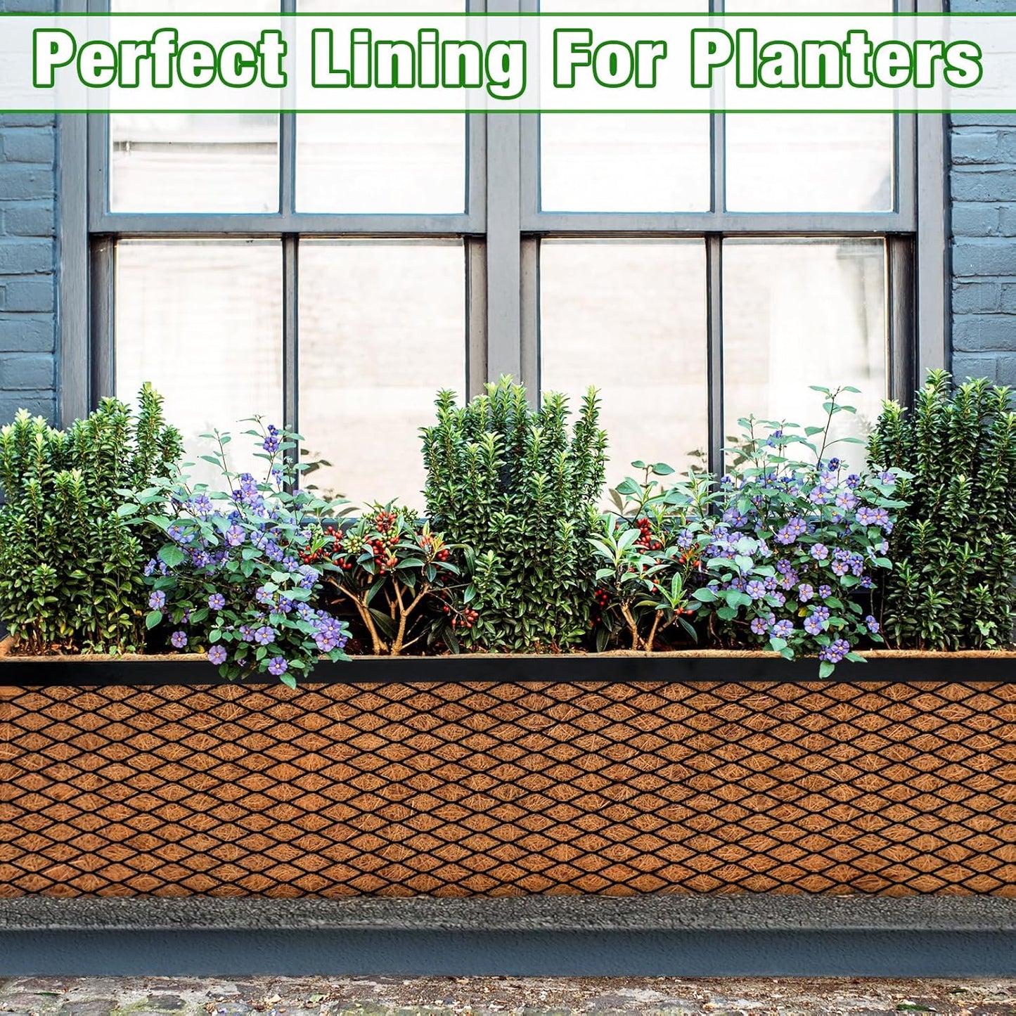 ZeeDix 16 x 120 inches Thickened Coco Liner Roll for Planters- Natural Coconut Flower Basket Liners Coco Coir Mat for Plants Flowers Vegetables Reptiles Carpet