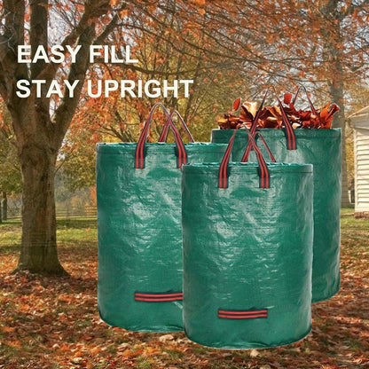 72 Gallon Garden Waste Bag, Reusable Leaf Bag Yard Waste Bag 3 Pack Lawn Yard Bag with Reinforced Handles for Loading Garden Leaves and Trash