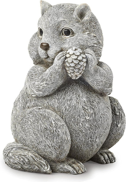 Roman Garden - Chipmunk Statue, 8.75" H, Pudgy Pals Collection, Resin and Dolomite, Decorative, Garden Gift, Home Outdoor Decor, Durable, Long Lasting